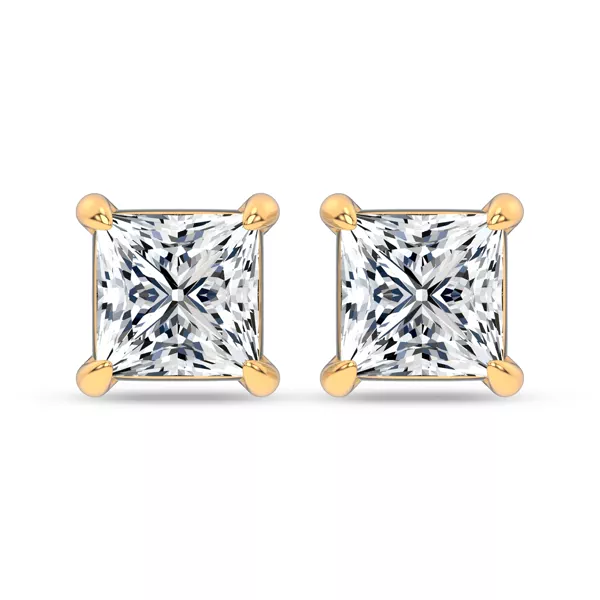 Midnight Halo Princess Lab Stud Earrings (2 ct. tw.) by Christian Siriano