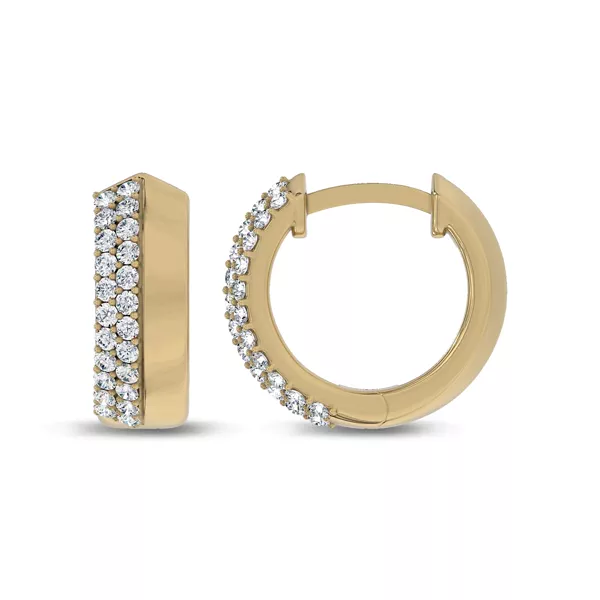 Knife-Edge Pavé Lab Diamond Huggies