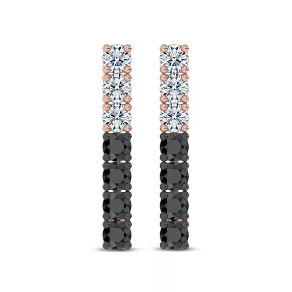 Midnight Noir Lab Diamond Drop Earrings by Christian Siriano