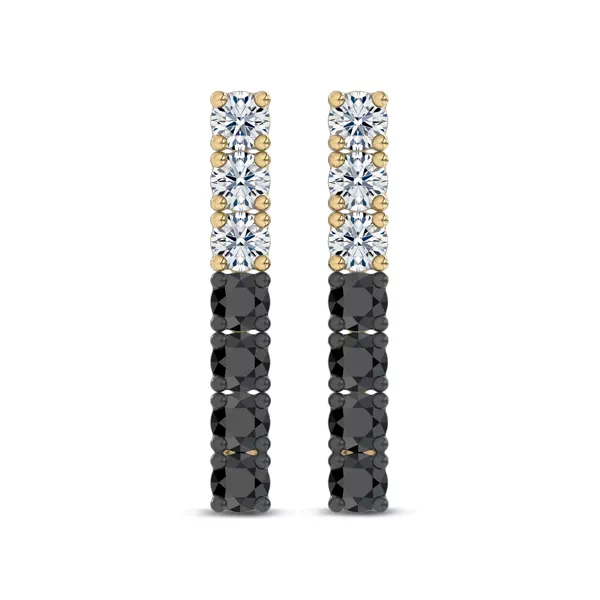 Midnight Noir Diamond Drop Earrings by Christian Siriano