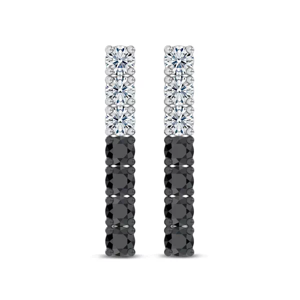 Midnight Noir Diamond Drop Earrings by Christian Siriano
