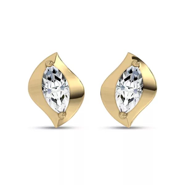 Draped Marquise Lab Diamond Stud Earrings by Christian Siriano