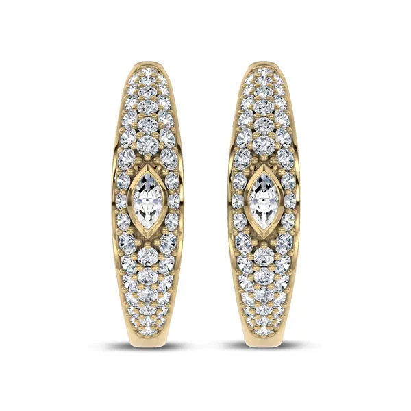 Sequin Marquise Lab Diamond Hoops by Christian Siriano