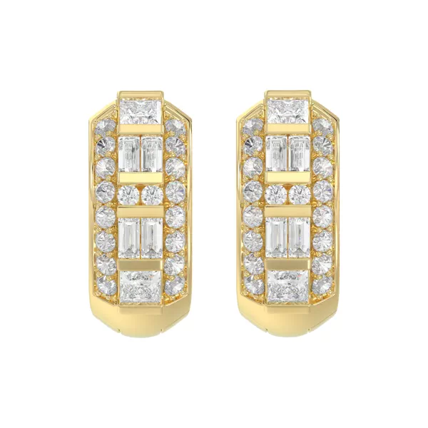 Mixed Shape Lab Diamond Hoop Earrings (1.00 ct. tw.)