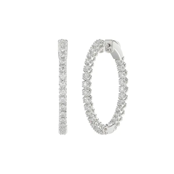 Inside-Out Lab Diamond Hoop Earrings (1 ct. tw., 31 mm)