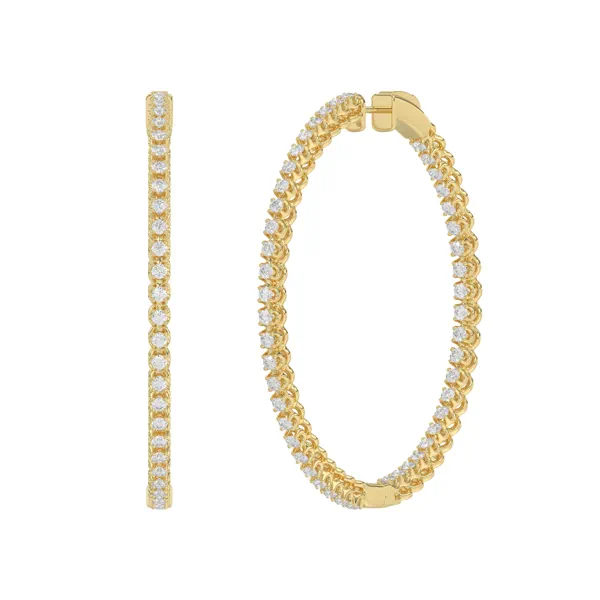 Inside-Out Lab Diamond Hoop Earrings (2 ct. tw., 49 mm)