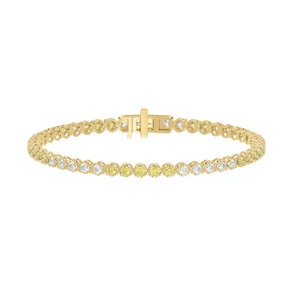 Yellow & White Lab Diamond Tennis Bracelet (3 ct. tw.)