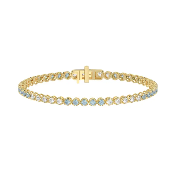 Blue & White Lab Diamond Tennis Bracelet (3 ct. tw.)