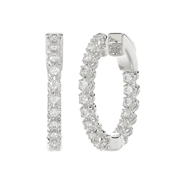 Inside-Out Lab Diamond Hoop Earrings (.50 ct. tw., 22 mm)