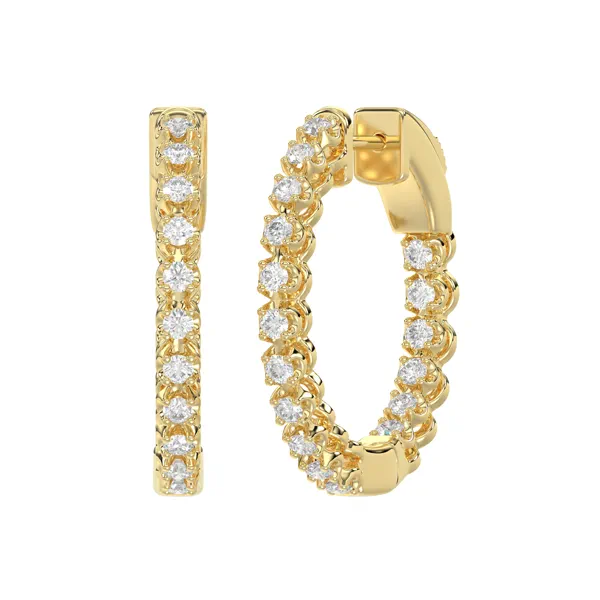 Inside-Out Lab Diamond Hoop Earrings (.50 ct. tw., 22 mm)