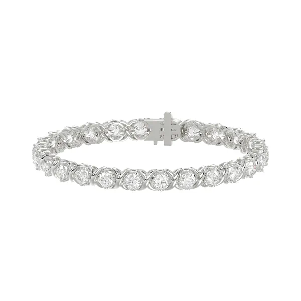 XO Lab Diamond Silver Tennis Bracelet (7 ct. tw.)