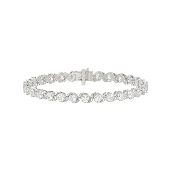 Swirl Lab Diamond Silver Tennis Bracelet (5 ct. tw.)