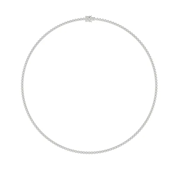 U-Prong Lab Diamond Silver Tennis Necklace (5 ct. tw.)