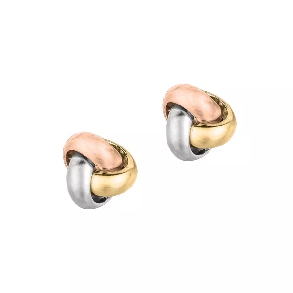 items Tri-Color Gold Love Knot Stud earrings