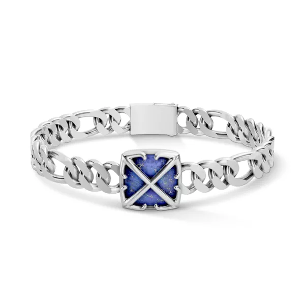 Double Arrow Lapis Curb Chain Bracelet by Off-White