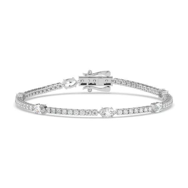 Marquise Station Lab Diamond Tennis Bracelet