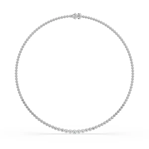 Graduated Bezel Lab Diamond Tennis Necklace (5 ct. tw.)