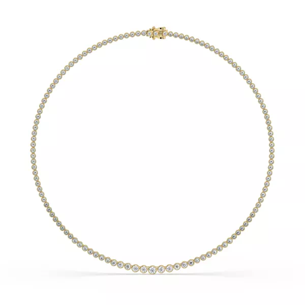 Graduated Bezel Lab Diamond Tennis Necklace (7 ct. tw.)