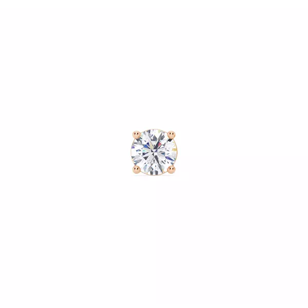 Single Diamond Screw Back Stud Earring (1/2ct)