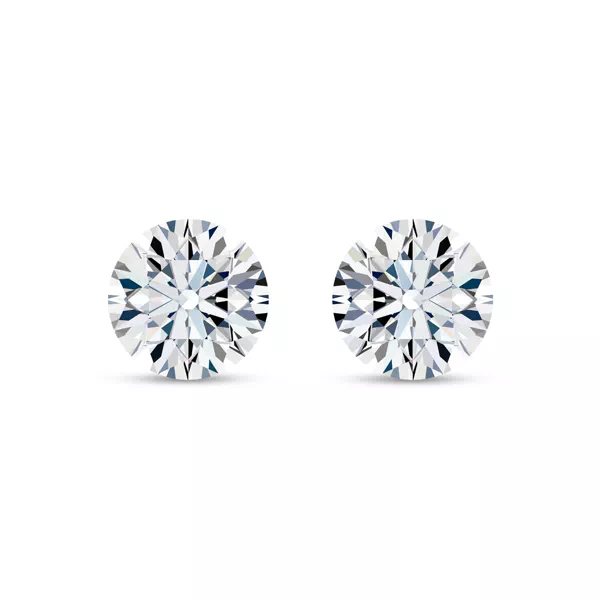 Invisible-Set Round Lab Diamond Studs (1.00 ct. tw.)