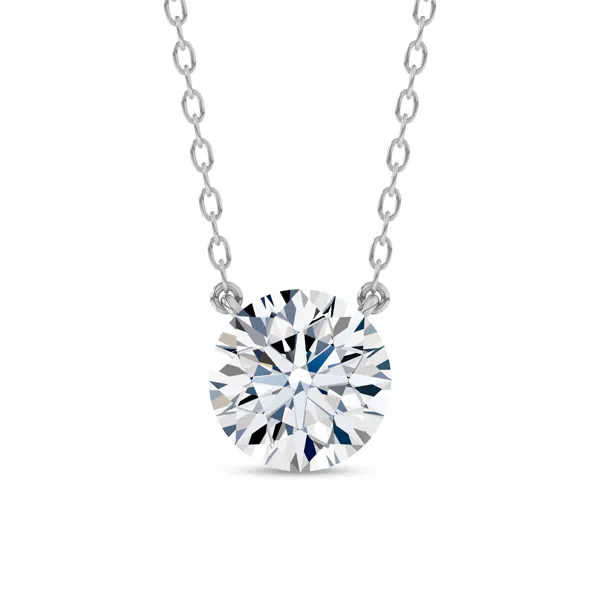Invisible-Set Round Lab Diamond Necklace (1.00 ct. tw.)