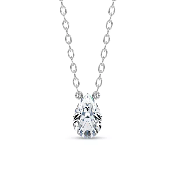 Invisible-Set Pear Lab Diamond Necklace (1.00 ct. tw.)