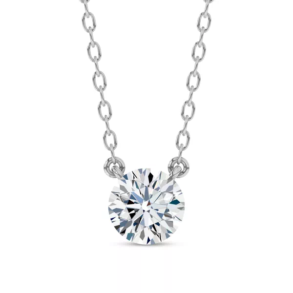 Invisible-Set Round Lab Diamond Necklace (.50 ct. tw.)