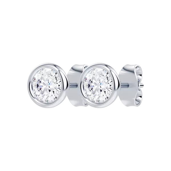 Modern Bezel-Set Lab Diamond Stud Earrings (1 ct. tw.)