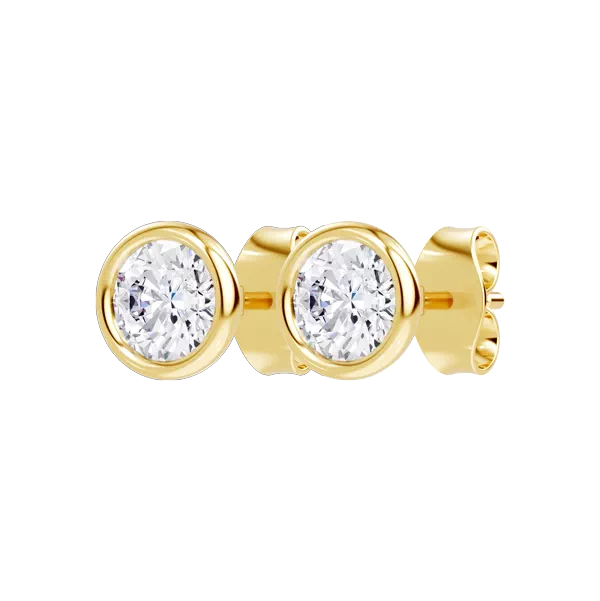 Modern Bezel-Set Lab Diamond Stud Earrings (1 ct. tw.)