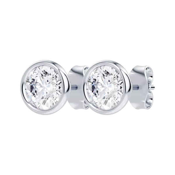 Modern Bezel-Set Lab Diamond Stud Earrings (2 ct. tw.)