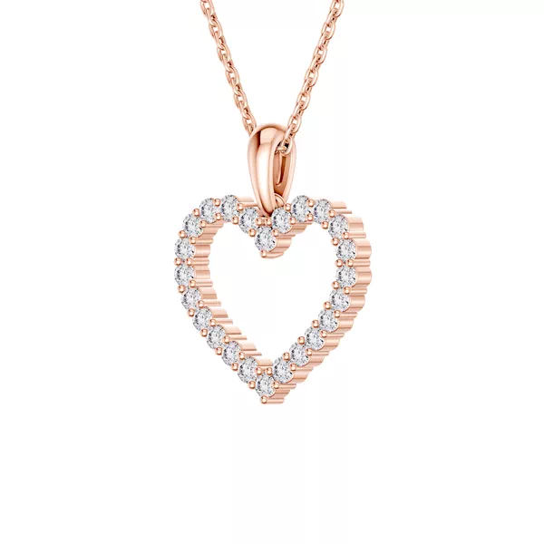 Pavé Lab Diamond Heart Pendant (0.50 ct. tw.)