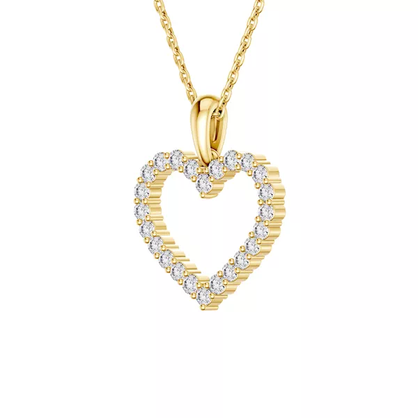 Pavé Lab Diamond Heart Pendant (0.50 ct. tw.)