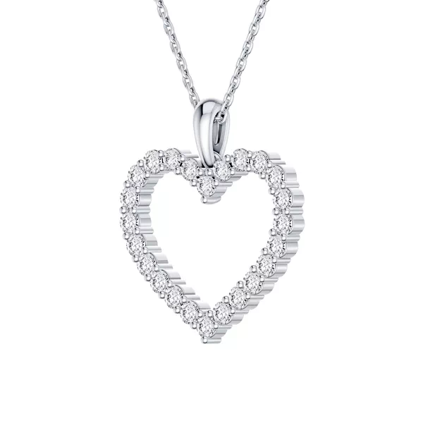 Pavé Lab Diamond Heart Pendant (0.75 ct. tw.)