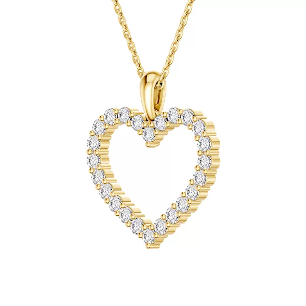 Pavé Lab Diamond Heart Pendant (0.75 ct. tw.)