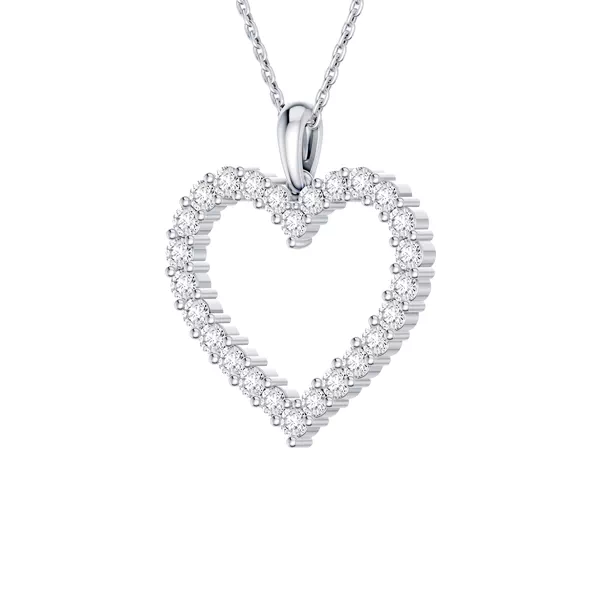 Pavé Lab Diamond Heart Pendant (1.00 ct. tw.)