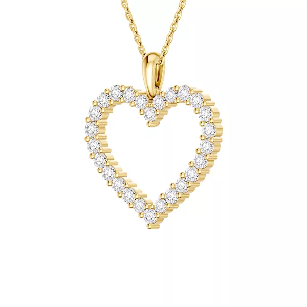Pavé Lab Diamond Heart Pendant (1.00 ct. tw.)