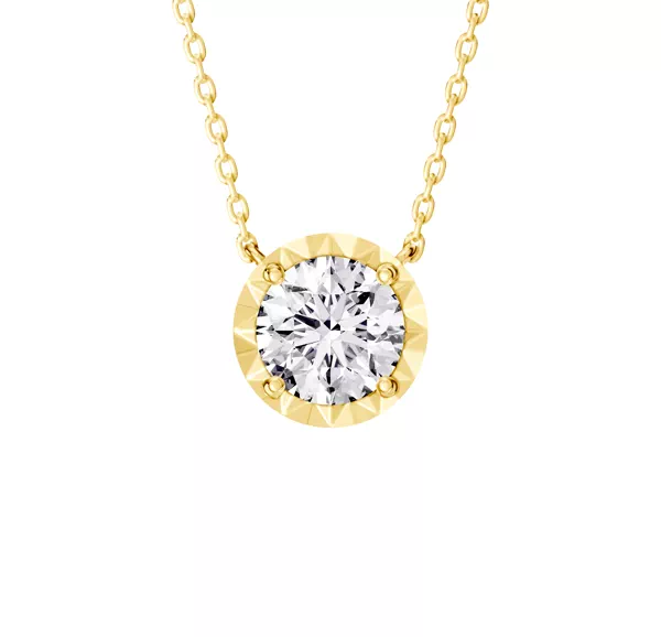 Amplify Faceted Bezel Lab Diamond Necklace (0.75 ct. tw.)