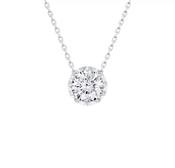 Amplify Faceted Bezel Lab Diamond Necklace (0.50 ct. tw.)