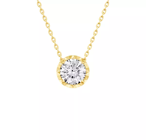 Amplify Faceted Bezel Lab Diamond Necklace (0.50 ct. tw.)