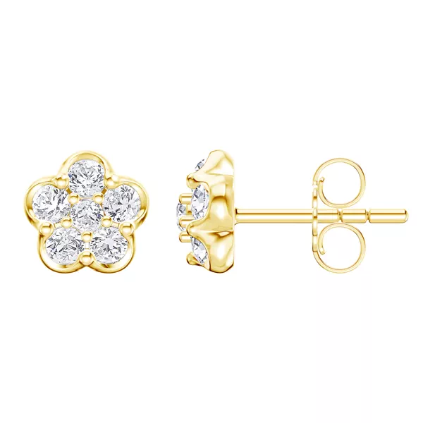Clara Floral Cluster Lab Earrings