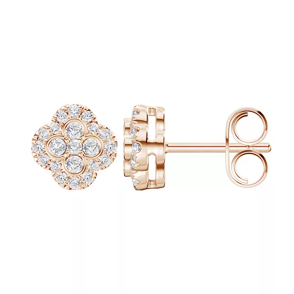 Florelle Quatrefoil Halo Lab Earrings