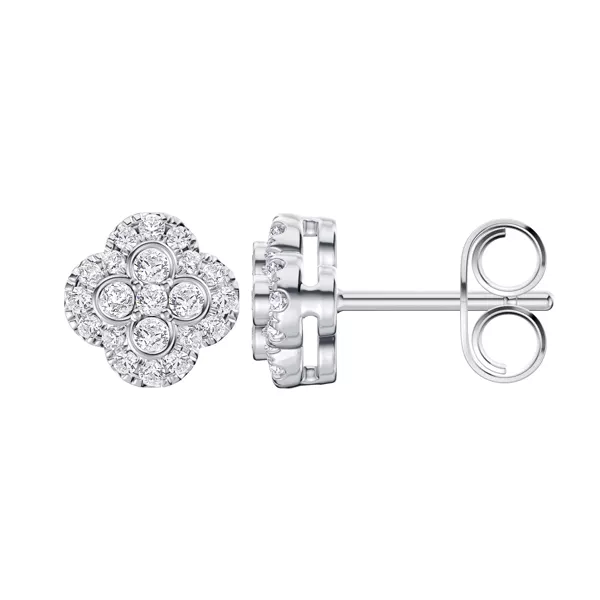Florelle Quatrefoil Halo Lab Earrings