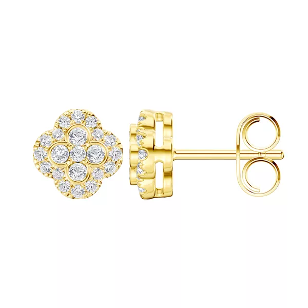 Florelle Quatrefoil Halo Lab Earrings