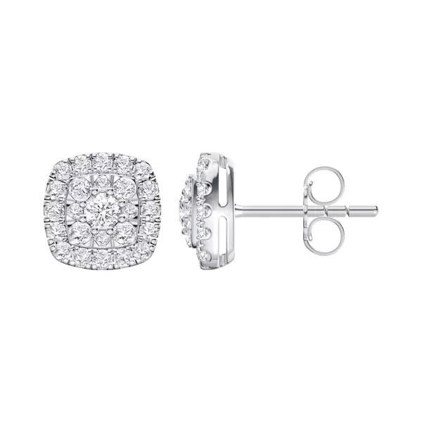 Elissa Double Halo Lab Earrings