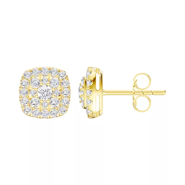 Elissa Double Halo Lab Earrings