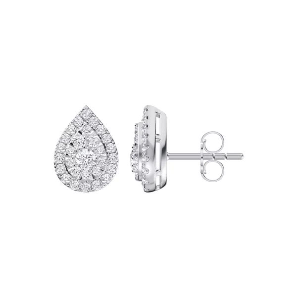 Elara Double Halo Lab Earrings