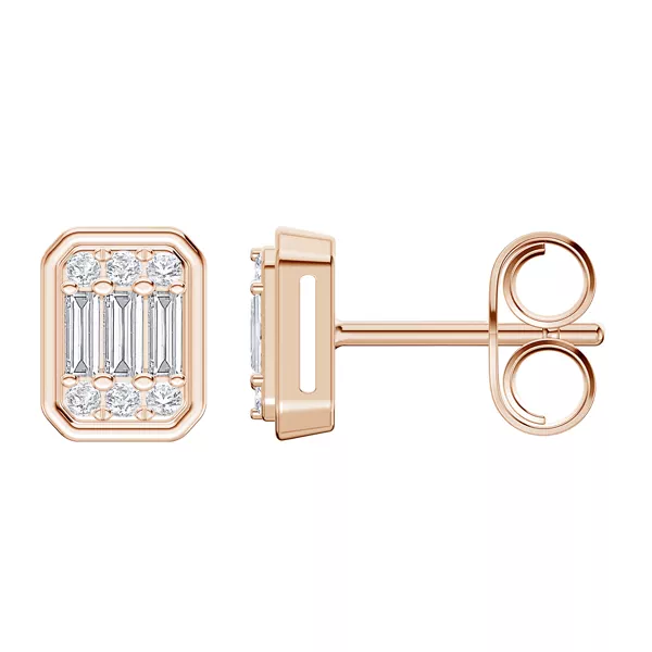 Emerelle Baguette & Round Earrings