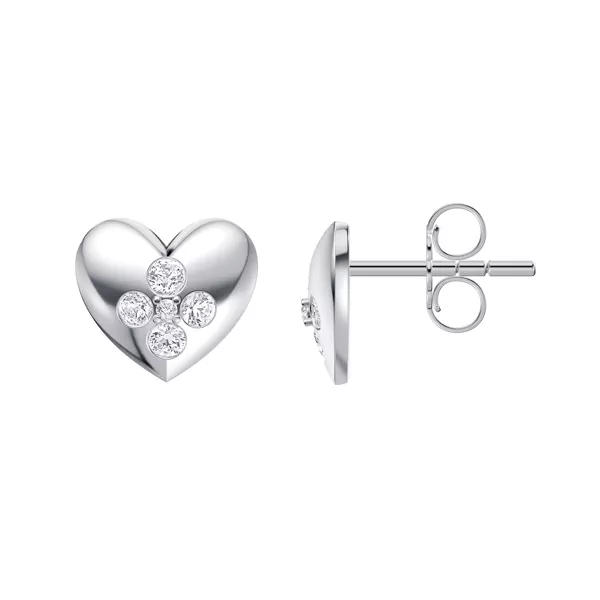 Poppet Heart Cluster Earrings