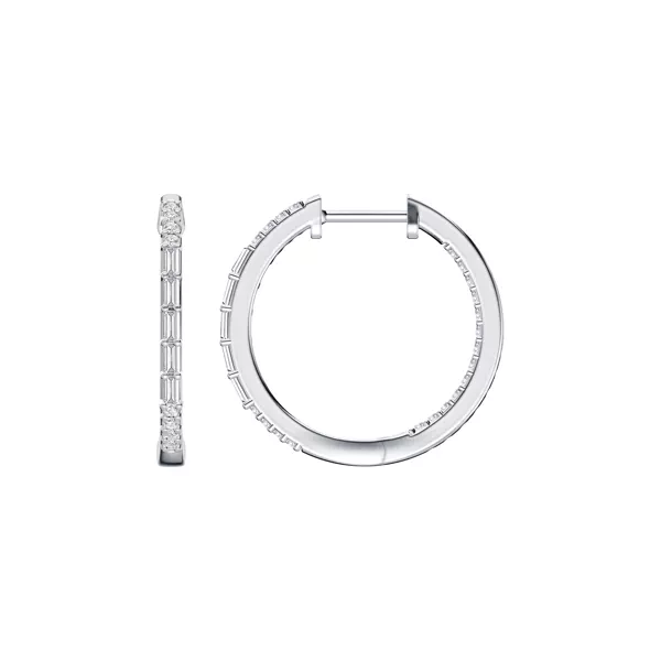 Baguette Highlight Pavé Lab Hoops