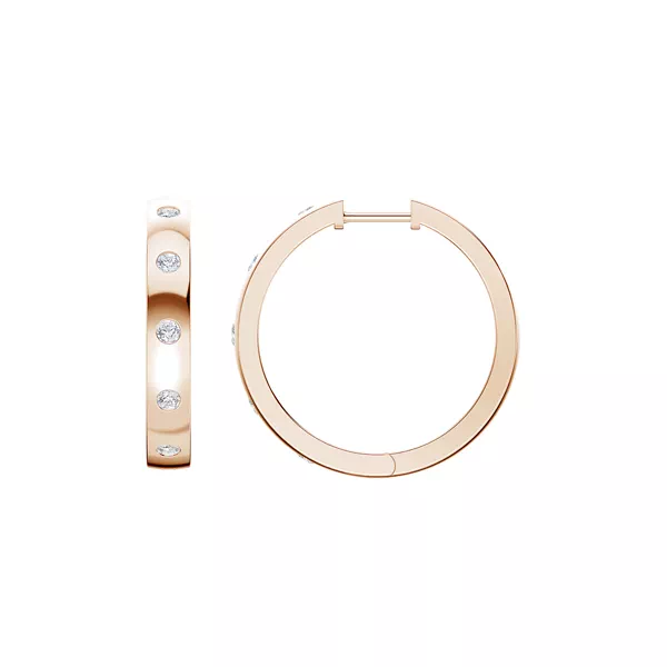 Emblush Smooth Diamond Hoops (1/2 ct tw)